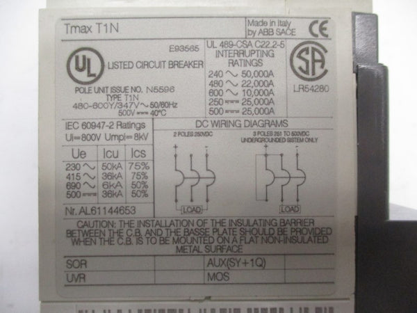 ABB TMAXT1N 800V 30A NSMP
