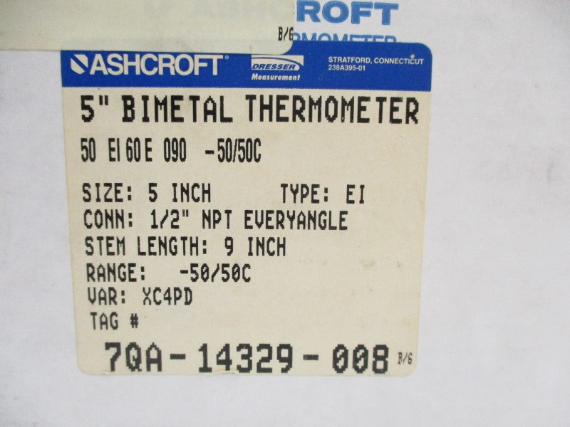 ASHCROFT 50EI60E090-50/50C 9" NSMP