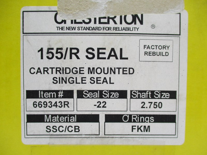 CHESTERTON 155/R-22 669343R 2.750" NSMP