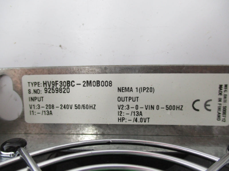 CUTLER HAMMER HV9F30BC-2M0B008 3-208-240V 13A NSMP