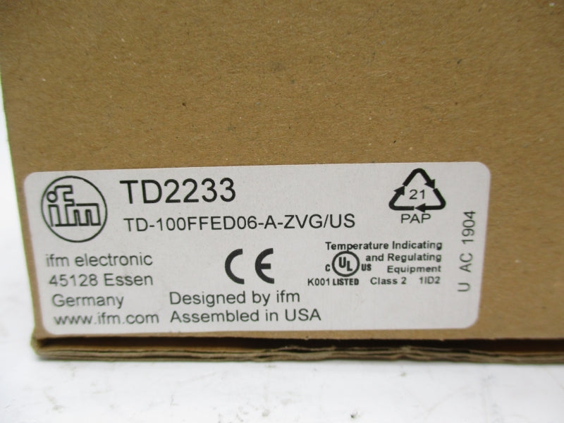 IFM EFECTOR TD-100FFED06-A-ZVG/US TD2233 18-32VDC NSMP
