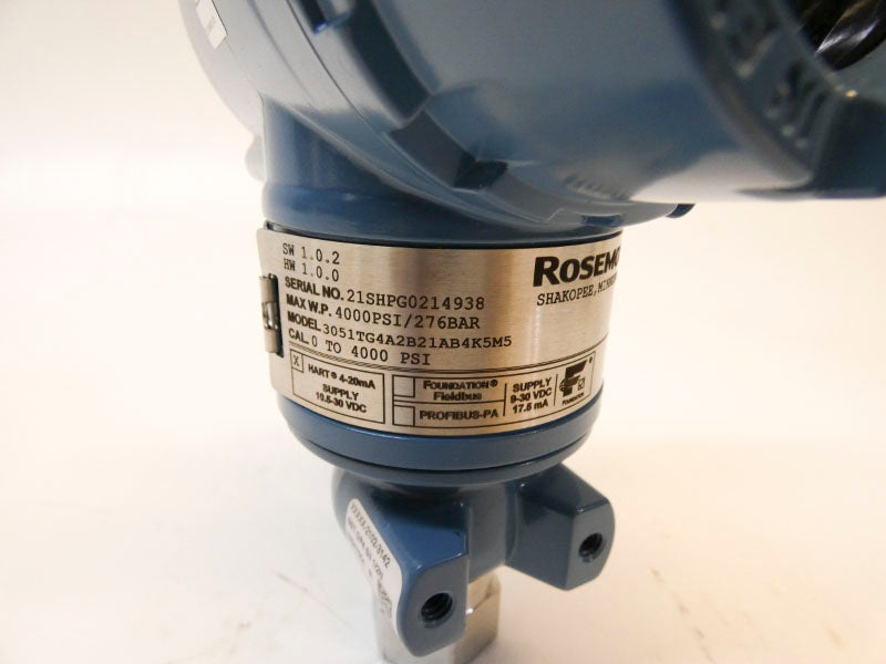 ROSEMOUNT 3051TG4A2B21AB4K5M5 10.5-30VDC 0-4000PSI NSNP