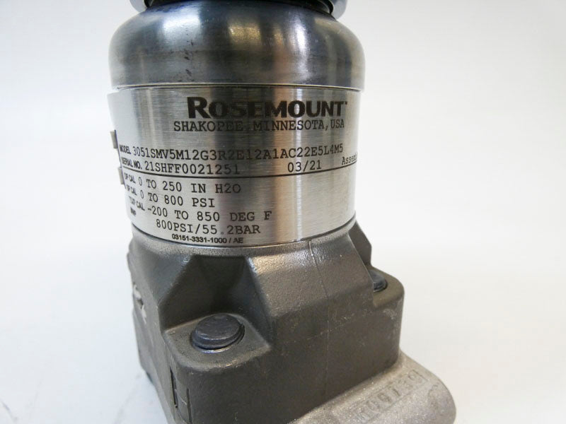 ROSEMOUNT 3051SMN5M12G3R2E12A1AC22E5L4M5 0-800PSI 0-250INH2O NSMP