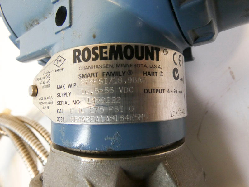 ROSEMOUNT 3051CG4A22A1AS1B4E5M5 10.5-55VDC 0-275PSI NSNP