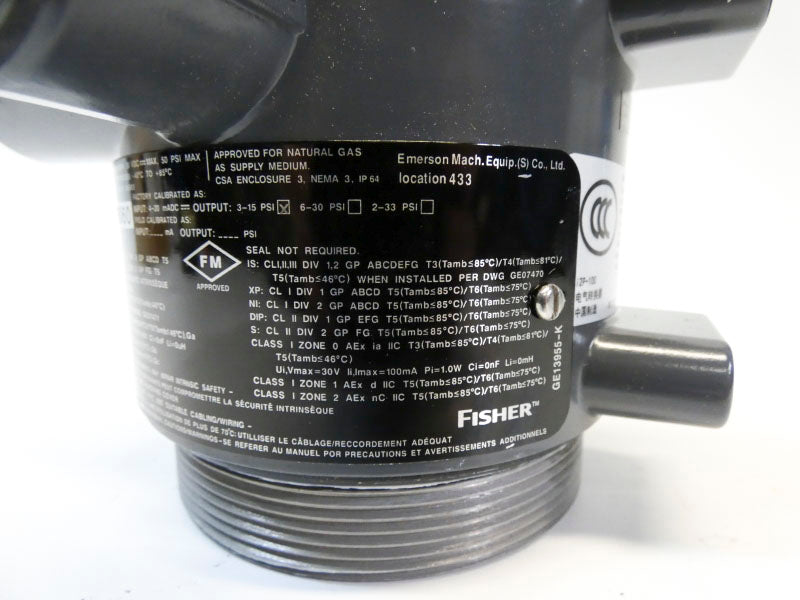 FISHER I2P-1797-89112 I2P-100 30VDC 3-15PSI NSMP