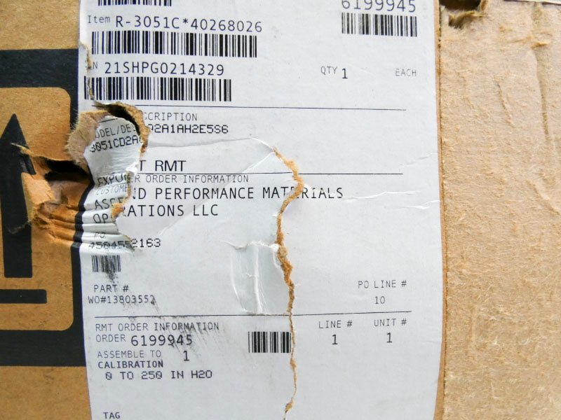 ROSEMOUNT 3051CD2A02A1AH2E5S6 10.5-42.4VDC 3626PSI 0-250INH2O NSMP