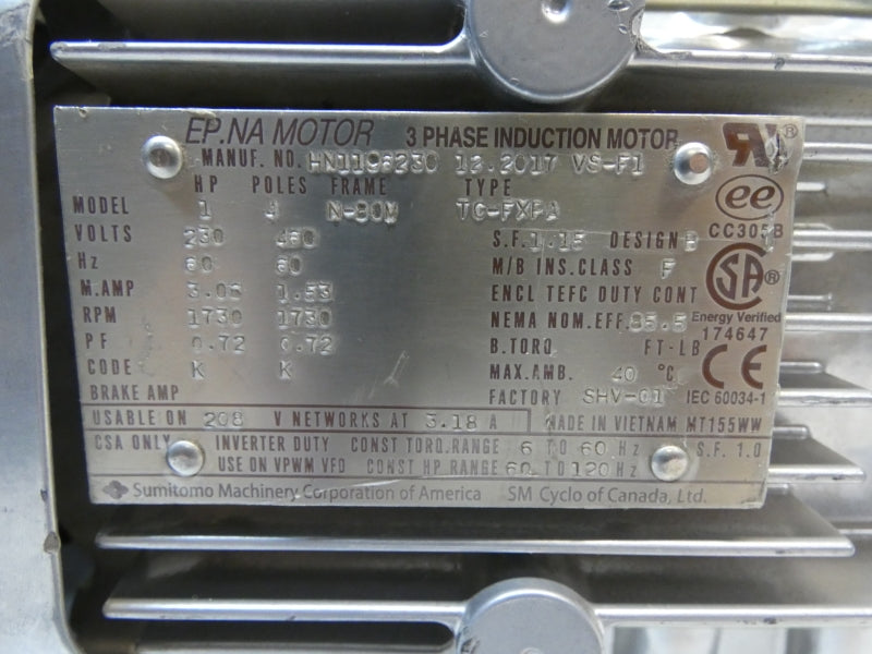 SUMITOMO RNHM1-1420LYC-EPJ1-10 TC-FXPA 460V 3.06A NSNP