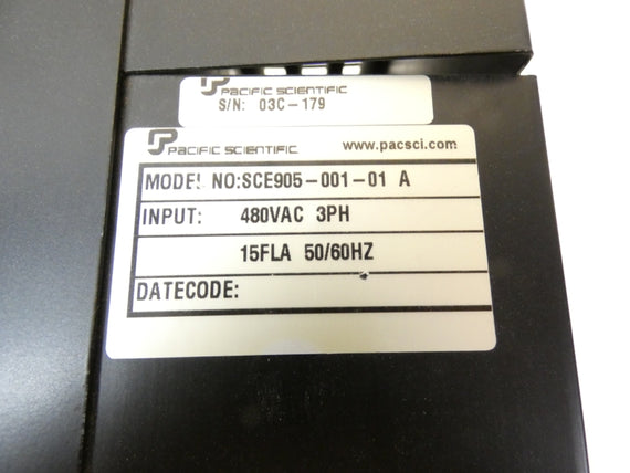 PACIFIC SCIENTIFIC SCE905-001-01A 480VAC UNMP