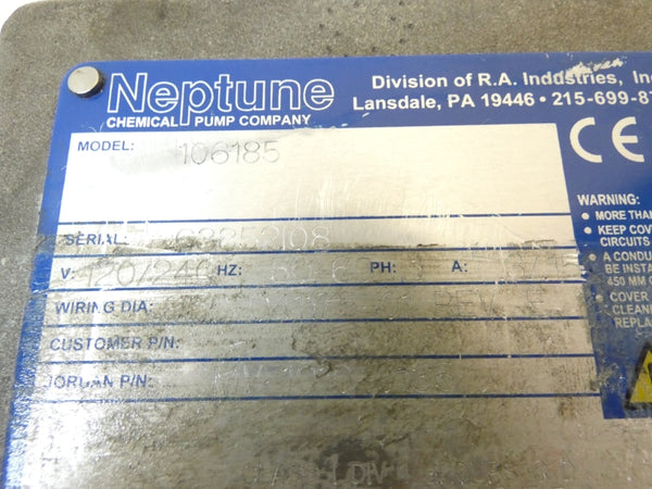 NEPTUNE 106185 120/240V 3/.15A UNMP