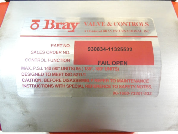BRAY 930834-11325532 VE700-G 250PSI 3" NSNP