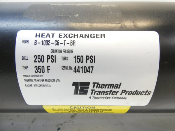 THERMAL TRANSFER PRODUCTS B-1002-C6-T-BR 250PSI NSNP