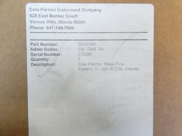 COLE-PALMER 00181KK 5.12VDC NSMP