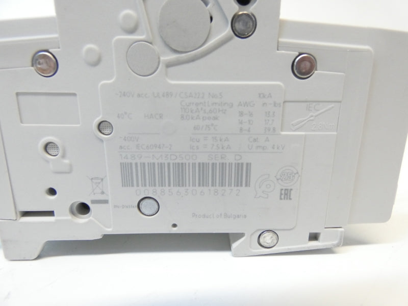 ALLEN BRADLEY 1489-M3D500 SER. D 400V 50A NSMP