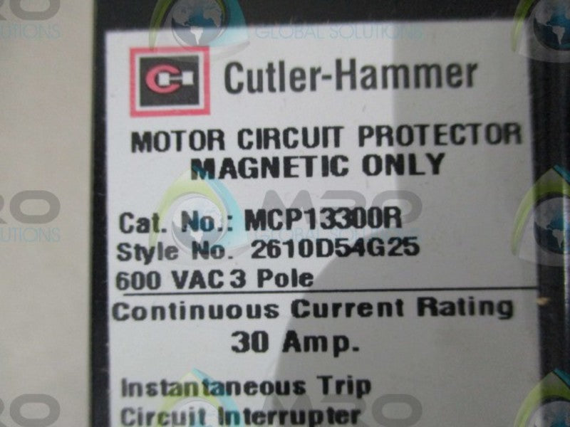 CUTLER HAMMER MCP13300R 30AMP NSNP