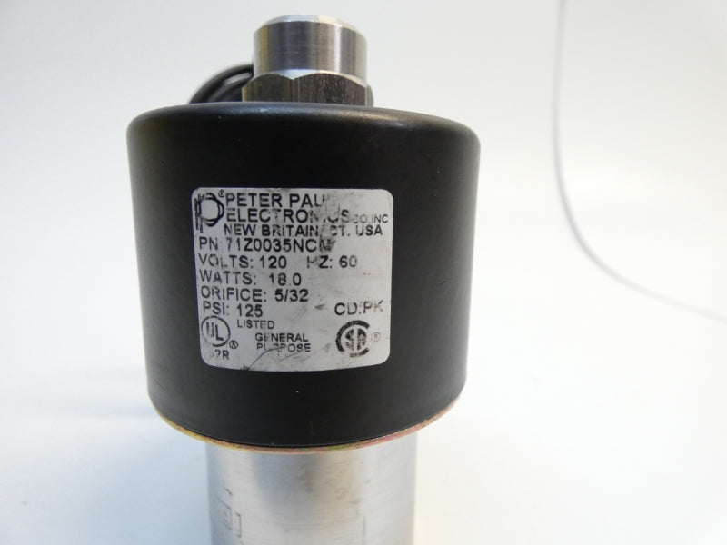 PETER PAUL ELECTRONICS 71Z0035NCM 120V 125PSI NSNP