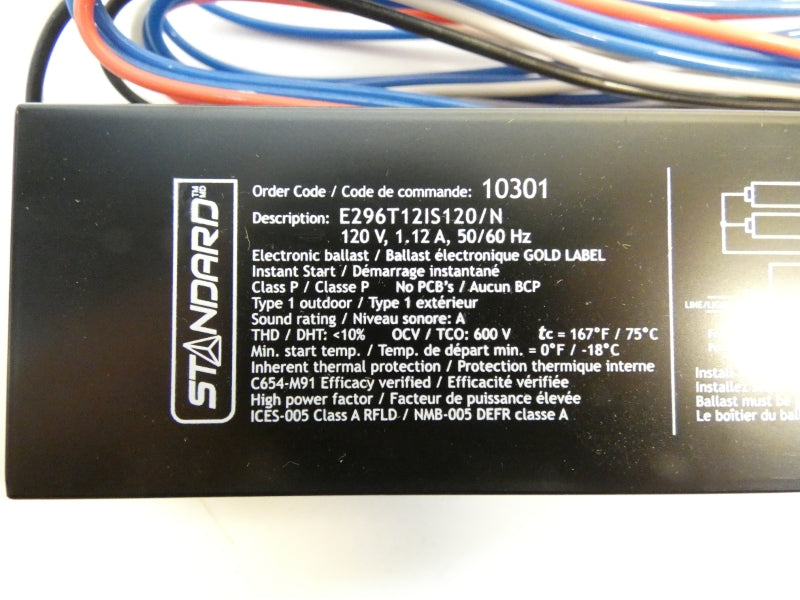 STANDARD E296T12IS120/N 10301 120V 1.12A NSMP