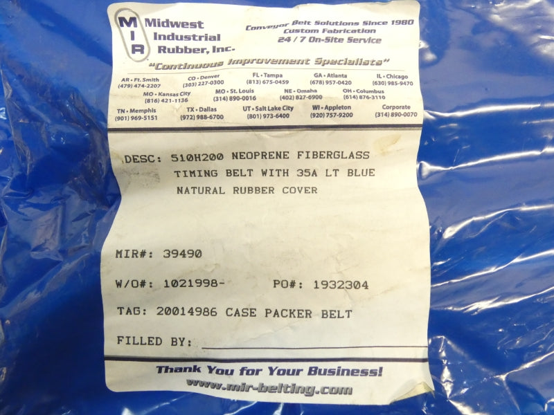 MIDWEST INDUSTRIAL RUBBER 510H200 NSMP