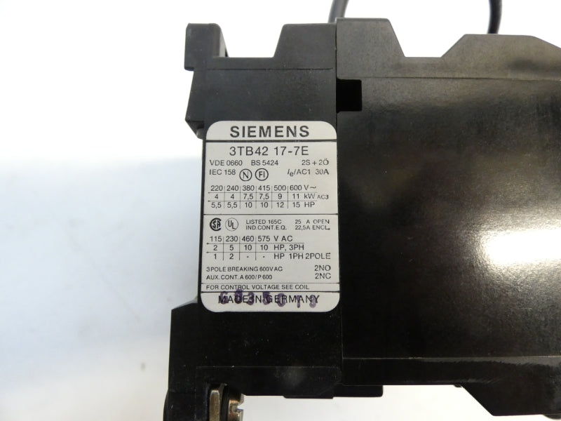 SIEMENS 3TD4210-1G 3TB4217-6E 120V 30A NSNP