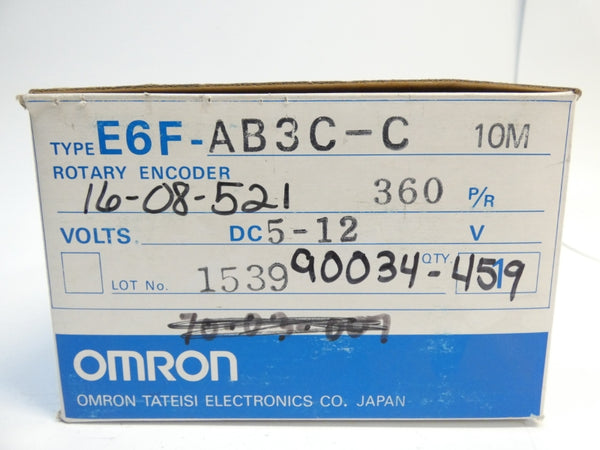 OMRON E6F-AB3C-C 5-12VDC 360P/R 10M NSMP