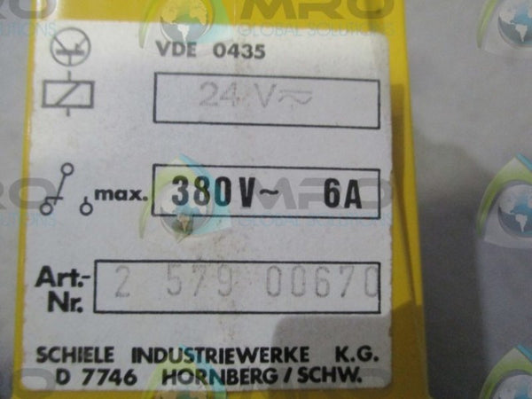 SCHIELE ARN 2 579 00670 TIMER RELAY VDE 0435  NSNP