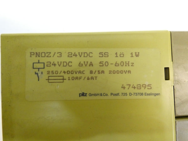 PILZ PNOZ/324VDC5S1O1W 250/400VAC 8/5A (AS IS) NSNP