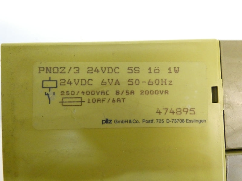 PILZ PNOZ/324VDC5S1O1W 250/400VAC 8/5A (AS IS) NSNP