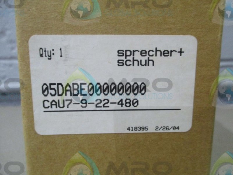 SPRECHER+SCHUH CAU7-9-22-480 CONTACTOR  NSMP