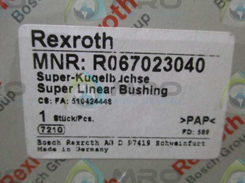 REXROTH R067023040 SUPER LINEAR BUSHING  NSMP