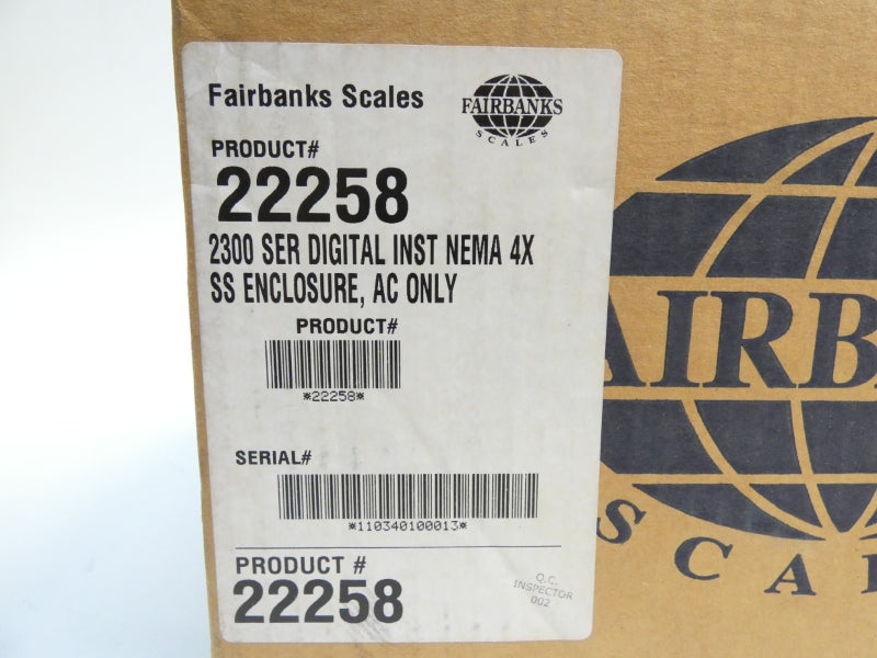 FAIRBANKS IND-HR2300-2 22258 115/230VAC .05A NSMP