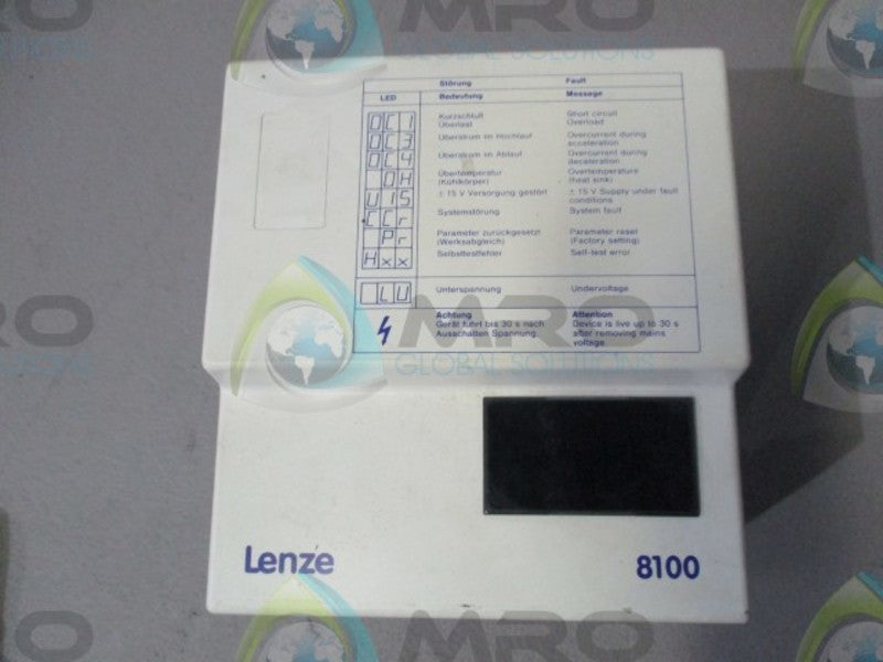 LENZE 8101_E.4H.12 INVERTER MOTOR DRIVE  UNMP