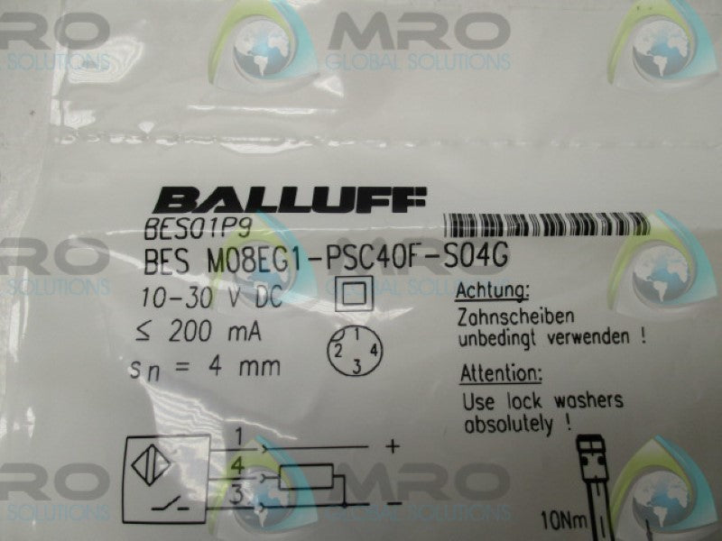 BALLUFF BESM08EG1-PSC40F-S04G INDUCTIVE SENSOR  NSMP