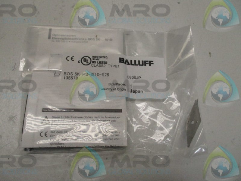 BALLUFF BOS5K-PS-IX10-S75 PHOTOELECTRIC SENSOR * NEW IN FACTORY BAG *
