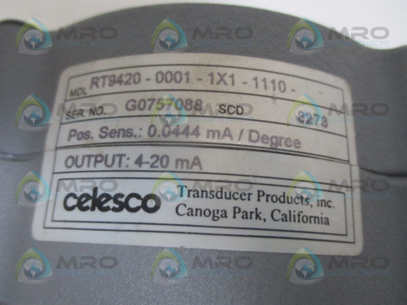 CELESCO RT9420-0001-1X1-1110 TRANSDUCER  UNMP