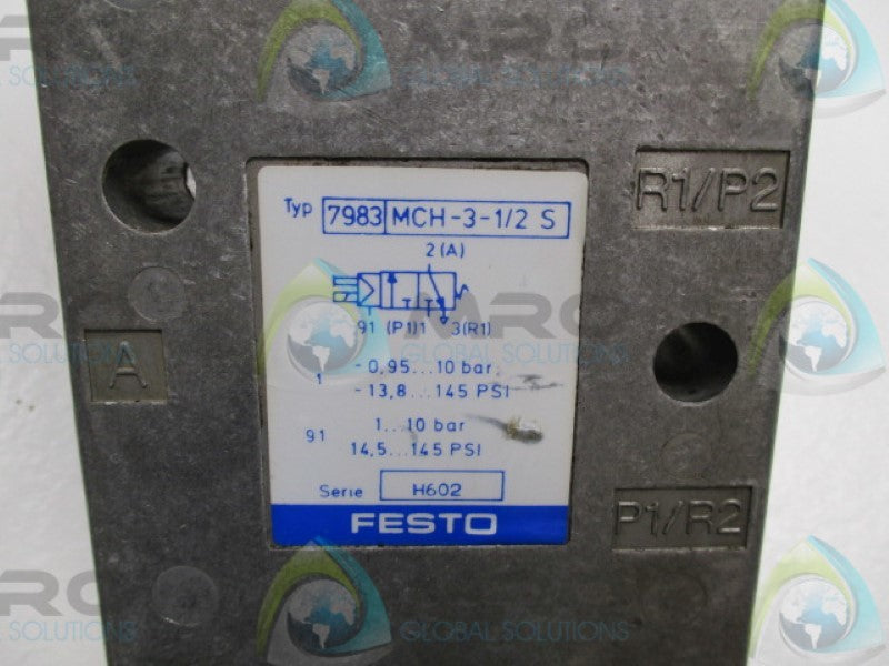 FESTO MCH-3-1/2-S SOLENOID VALVE  NSNP