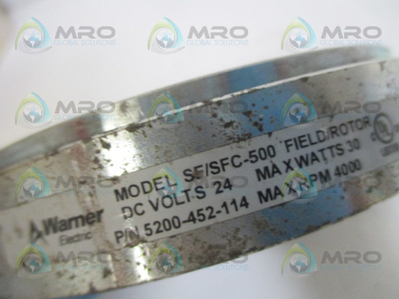 WARNER ELECTRIC SF/SFC-500 5200-452-114 FIELD/ ROTOR NSNP