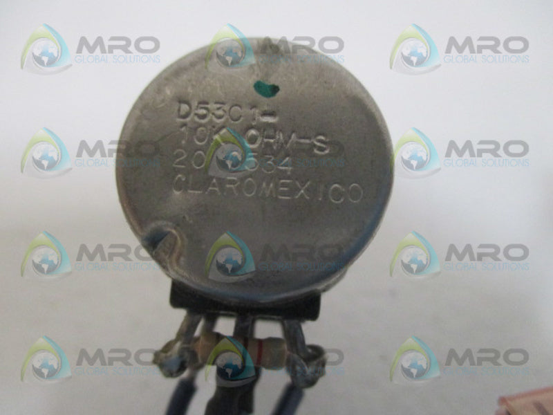 CLAROSTAT D53C1 POTENTIOMETER 10K OHMS  UNMP