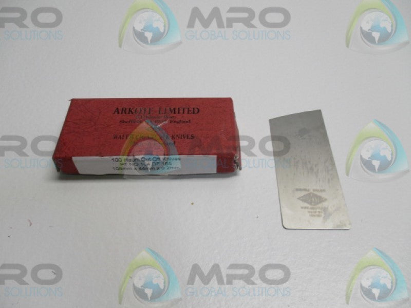 ARKOTE LIMITED 104DF165 CUT OFF KNIVES (PKG OF 100)  NSMP