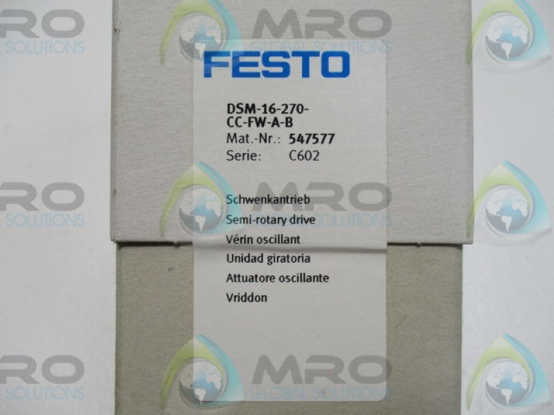 FESTO DSM-16-270-CC-FW-A-B * FACTORY SEALED *