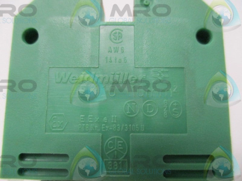 WEIDMULLER EK10 TERMINAL BLOCK CLAMPING GREEN/YELLOW  UNMP