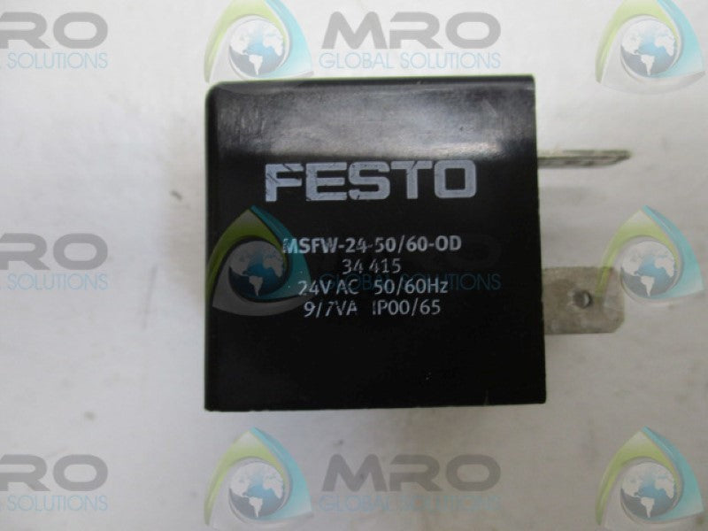 FESTO MSFW-24-50/60-OD SOLENOID COIL 24VAC  NSNP