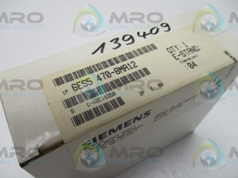 SIEMENS SIMATIC 6ES5470-8MA12 ANALOG OUTPUT MODULE  NSFS