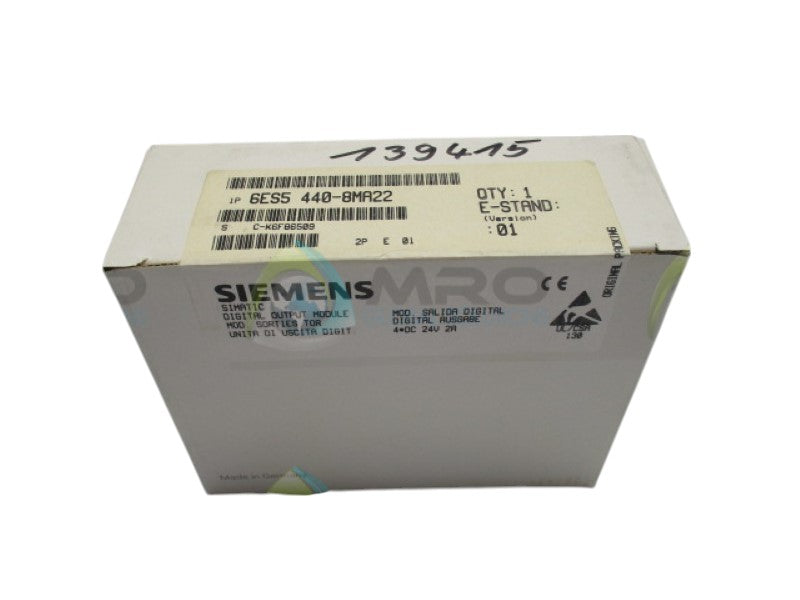 SIEMENS SIMATIC 6ES5440-8MA22 DIGITAL OUTPUT MODULE  NSFS