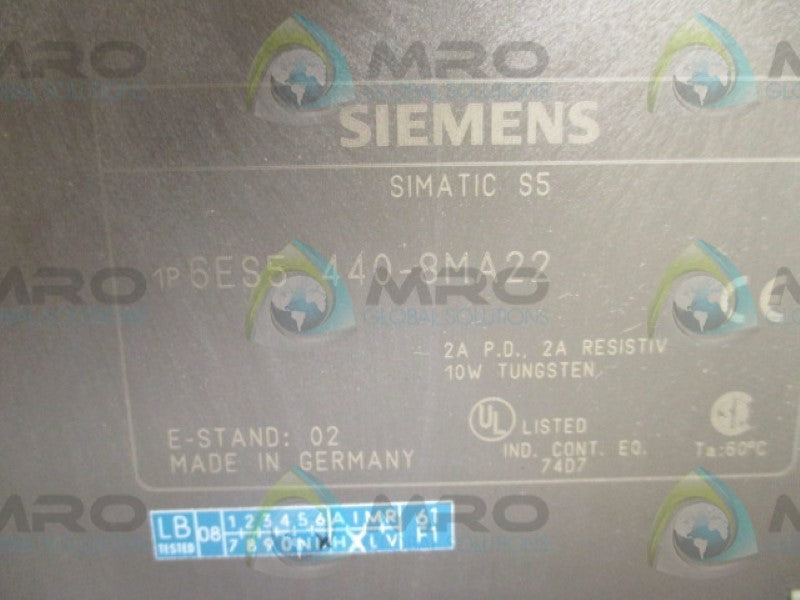 SIEMENS SIMATIC S5 6ES5440-8MA22 DIGITAL OUTPUT MODULE 24VDC  NSMP