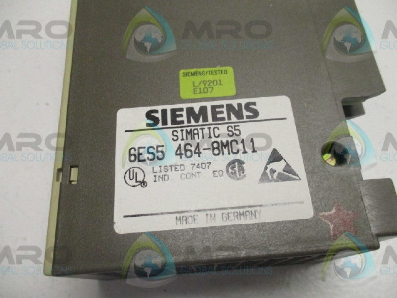 SIEMENS SIMATIC S5 6ES5464-8MC11 ANALOG INPUT MODULE  UNMP
