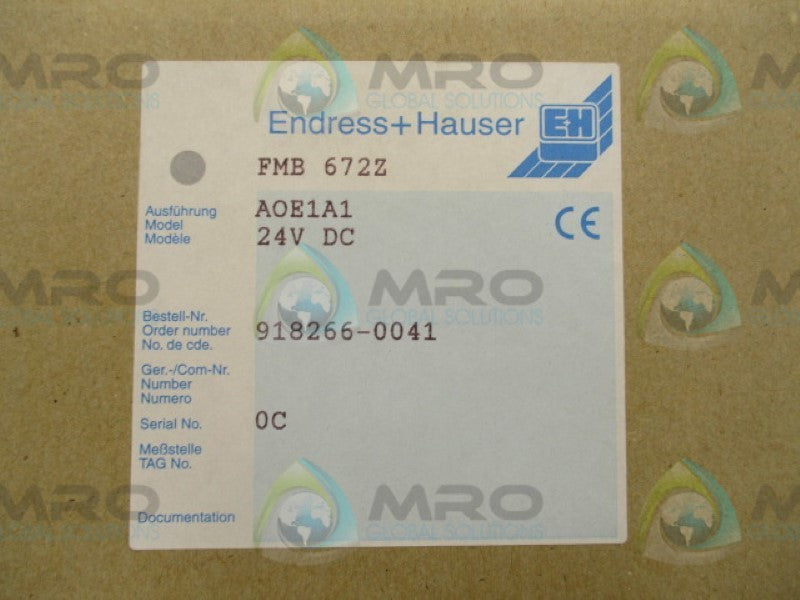 ENDRESS+HAUSER FMB672Z SILOMETER HYDROSTATIC LEVEL MEASUREMENT  NSMP