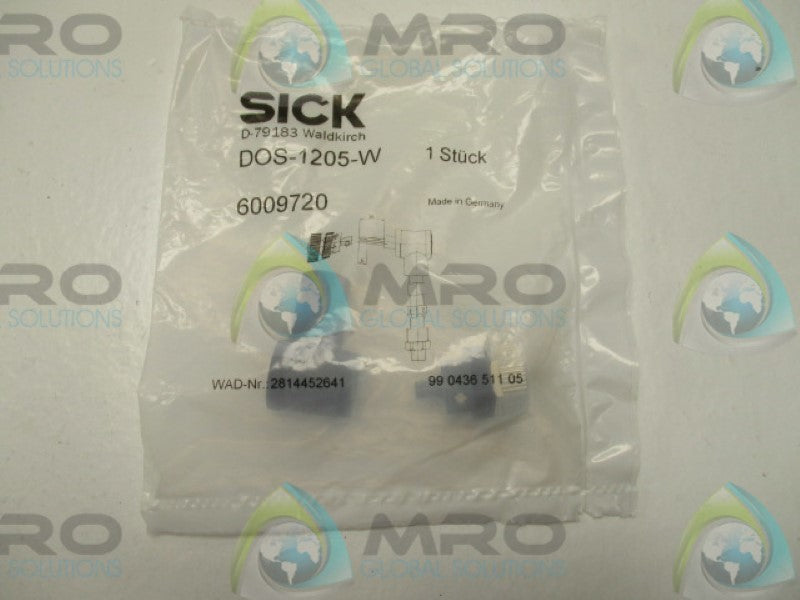 SICK DOS-1205-W RIGHT ANGLE PLUG CONNECTOR * NEW IN FACTORY BAG *