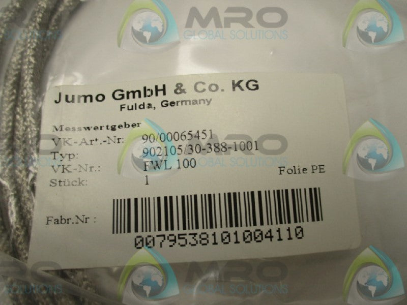 JUMO 90/00065451 THERMOCOUPLE SENSOR CABLE  NSMP