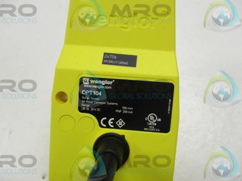 WENGLOR OPT104 REFLEX SENSOR FOR CONVEYOR  24V  NSNP