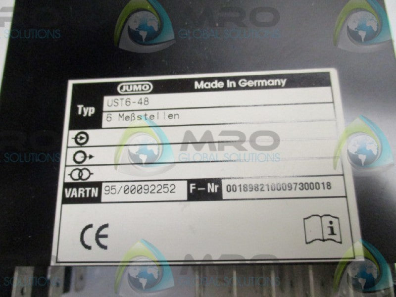 JUMO 95/00092252 CONTROLLER  UNMP
