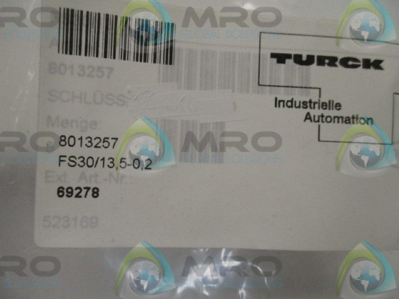 TURCK FS30/13,5-02 RECEPTACLE 3P  NSNP